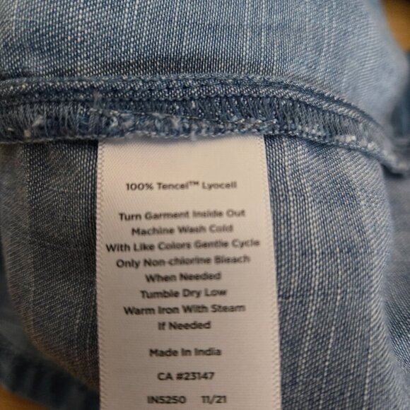 Talbots Chambray Button-Front Blouse – XS – NWT - Picture 7 of 8